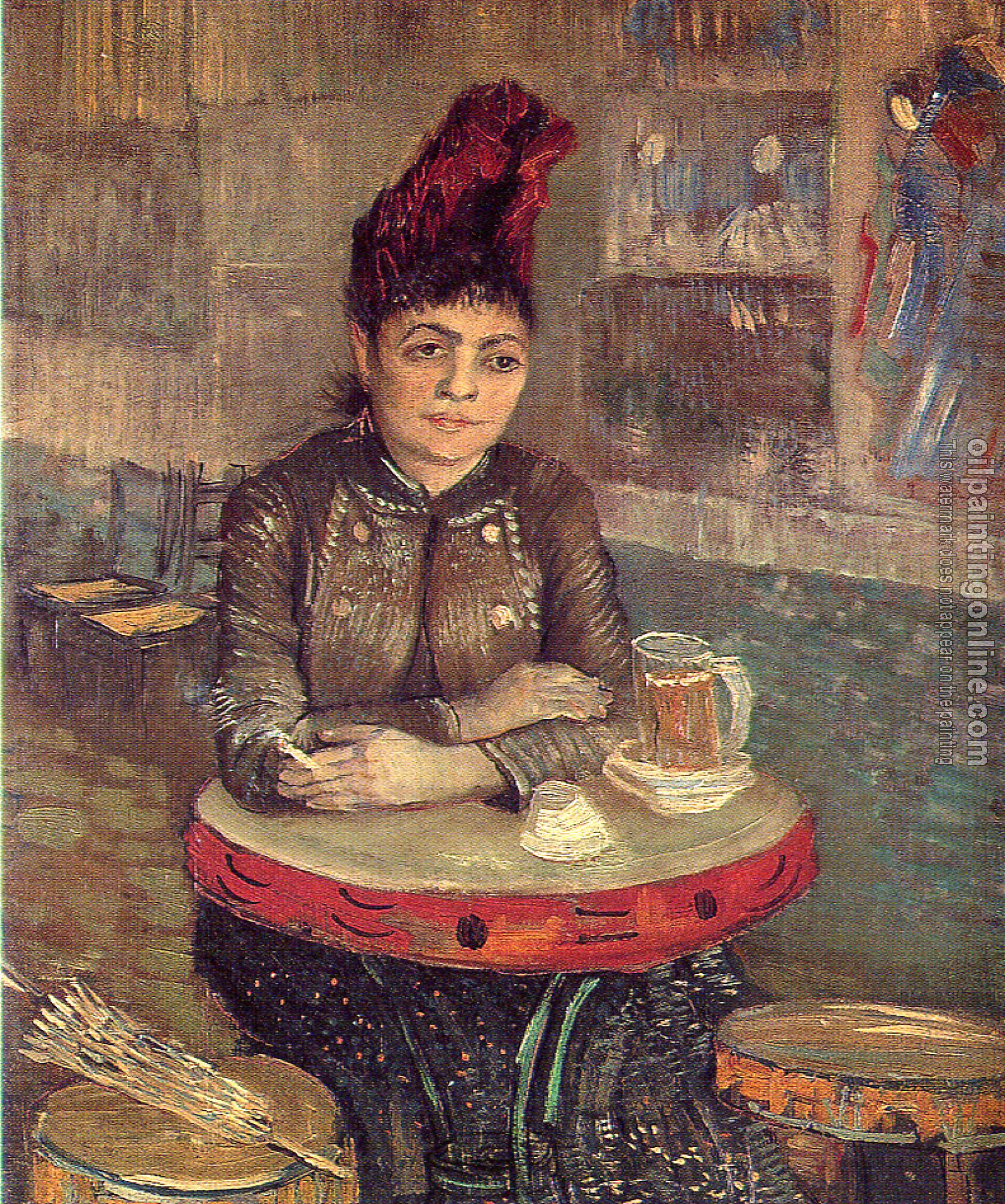 Gogh, Vincent van - Woman at a Table in the Cafe du Tambourin